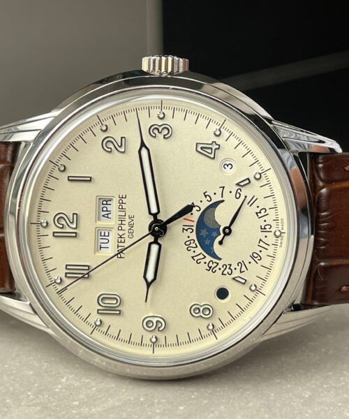 Perpetual Calendar 5320G-001 SS GSF 1:1 Best Edition Cream Dial on Brown Leather Strap A324 - Image 10