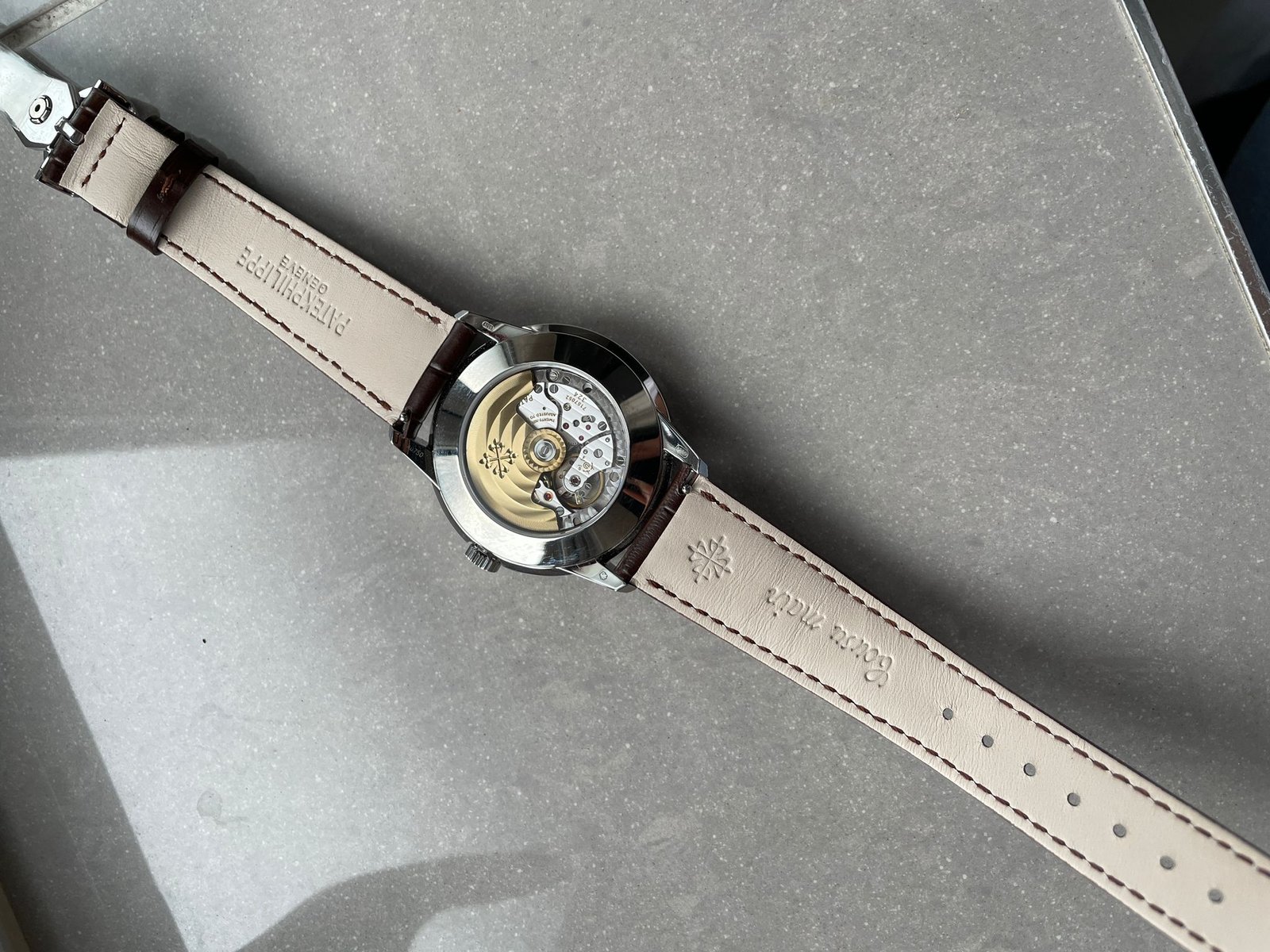 Perpetual Calendar 5320G-001 SS GSF 1:1 Best Edition Cream Dial on Brown Leather Strap A324 - Image 15
