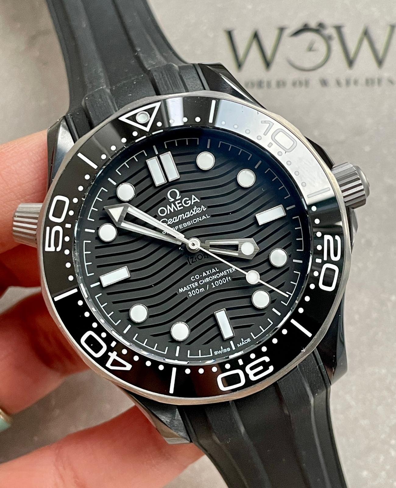 Seamaster Diver 300M 43.5mm VSF Best Edition Ceramic Case Black Dial on Black Rubber Strap A8806 - Image 5