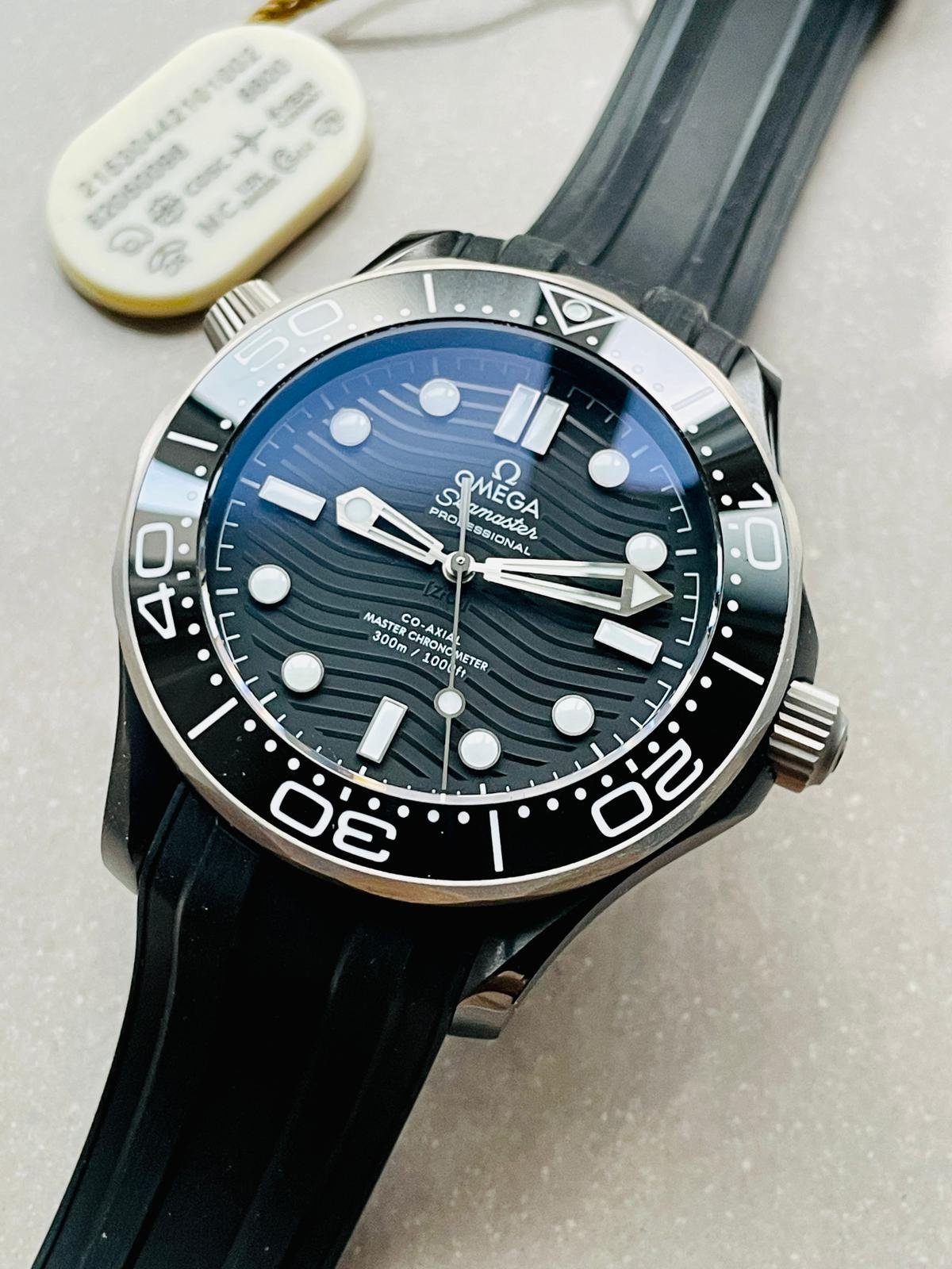 Seamaster Diver 300M 43.5mm VSF Best Edition Ceramic Case Black Dial on Black Rubber Strap A8806 - Image 3