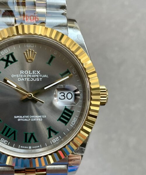 Datejust 41mm 126331 "Wimbledon" 904L RG/SS Grey Dial on RG/SS Jubilee Bracelet with tungsten steel for extra weight GMF V2 VR3235 - Image 4