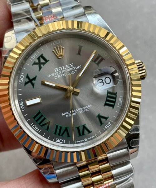 Datejust 41mm 126331 "Wimbledon" 904L RG/SS Grey Dial on RG/SS Jubilee Bracelet with tungsten steel for extra weight GMF V2 VR3235 - Image 6