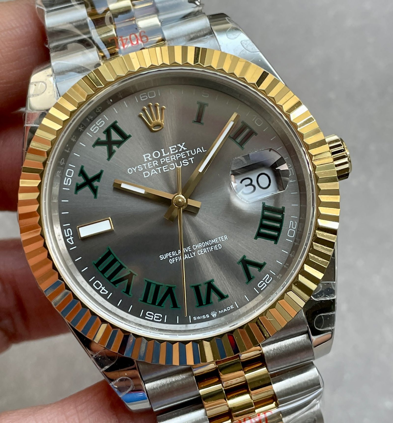 Datejust 41mm 126331 "Wimbledon" 904L RG/SS Grey Dial on RG/SS Jubilee Bracelet with tungsten steel for extra weight GMF V2 VR3235 - Image 6