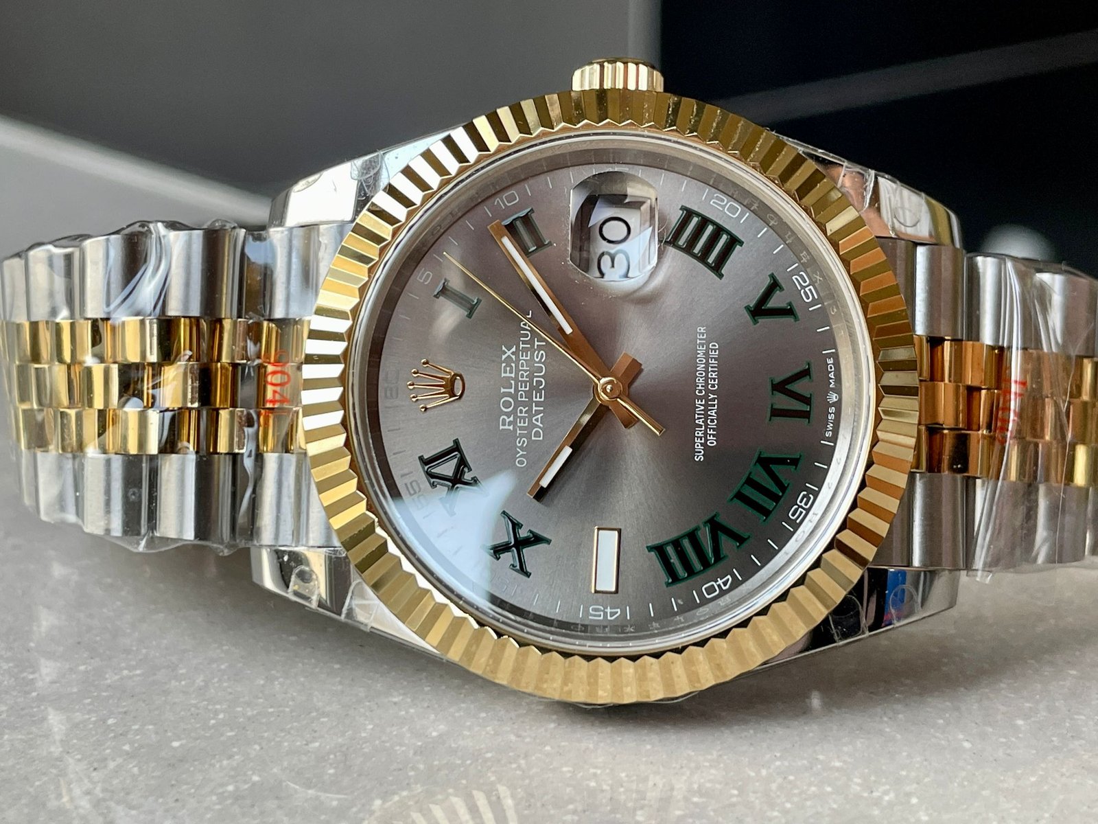 Datejust 41mm 126331 "Wimbledon" 904L RG/SS Grey Dial on RG/SS Jubilee Bracelet with tungsten steel for extra weight GMF V2 VR3235 - Image 7