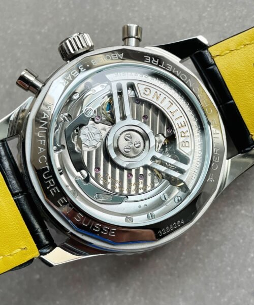 Navitimer 01 1:1 SS salmon Dial on Brown leather Strap A7750 BLS Factory - Image 12