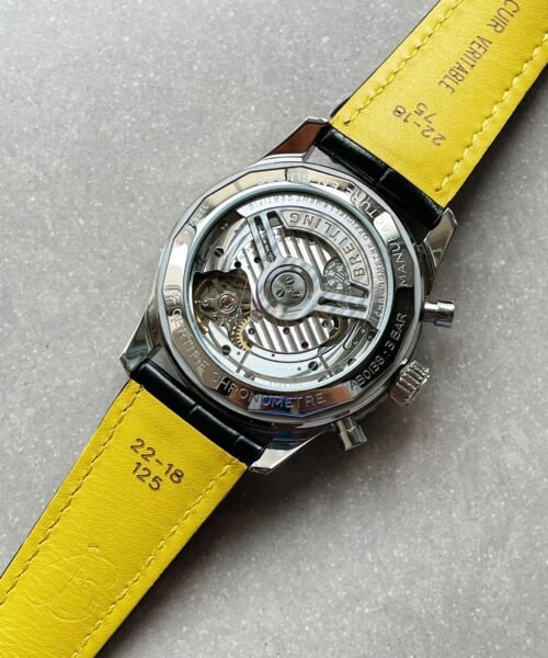 Navitimer 01 1:1 SS salmon Dial on Brown leather Strap A7750 BLS Factory - Image 8