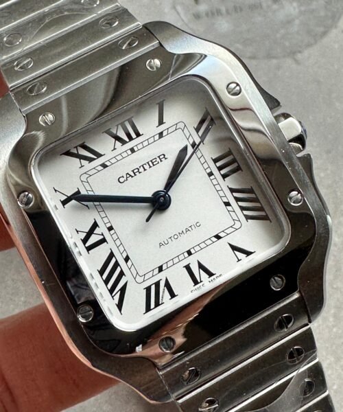 Santos 35mm 2018 RXW 1:1 Best Edition White Dial on SS SmartLinks Bracelet MIYOTA 9015 - Image 8