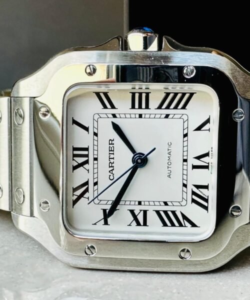 Santos 35mm 2018 RXW 1:1 Best Edition White Dial on SS SmartLinks Bracelet MIYOTA 9015 - Image 5