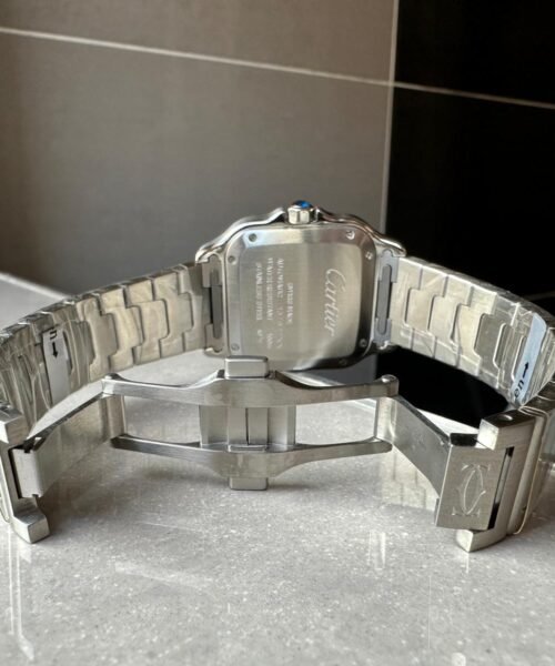 Santos 35mm 2018 RXW 1:1 Best Edition White Dial on SS SmartLinks Bracelet MIYOTA 9015 - Image 10
