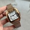 Santos 35mm 2018 RG RXW 1:1 Best Edition White Dial on SmartLinks Bracelet MIYOTA 9015