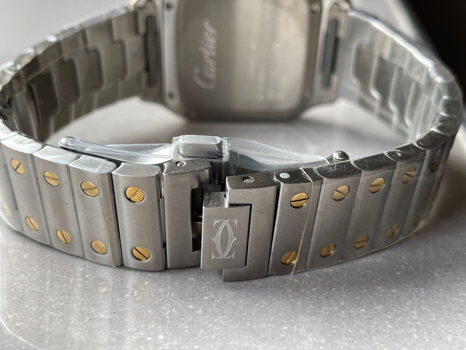 Santos 35mm 2018 SS/YG RXW 1:1 Best Edition White Dial on SS/YG SmartLinks Bracelet MIYOTA 9015 - Image 9