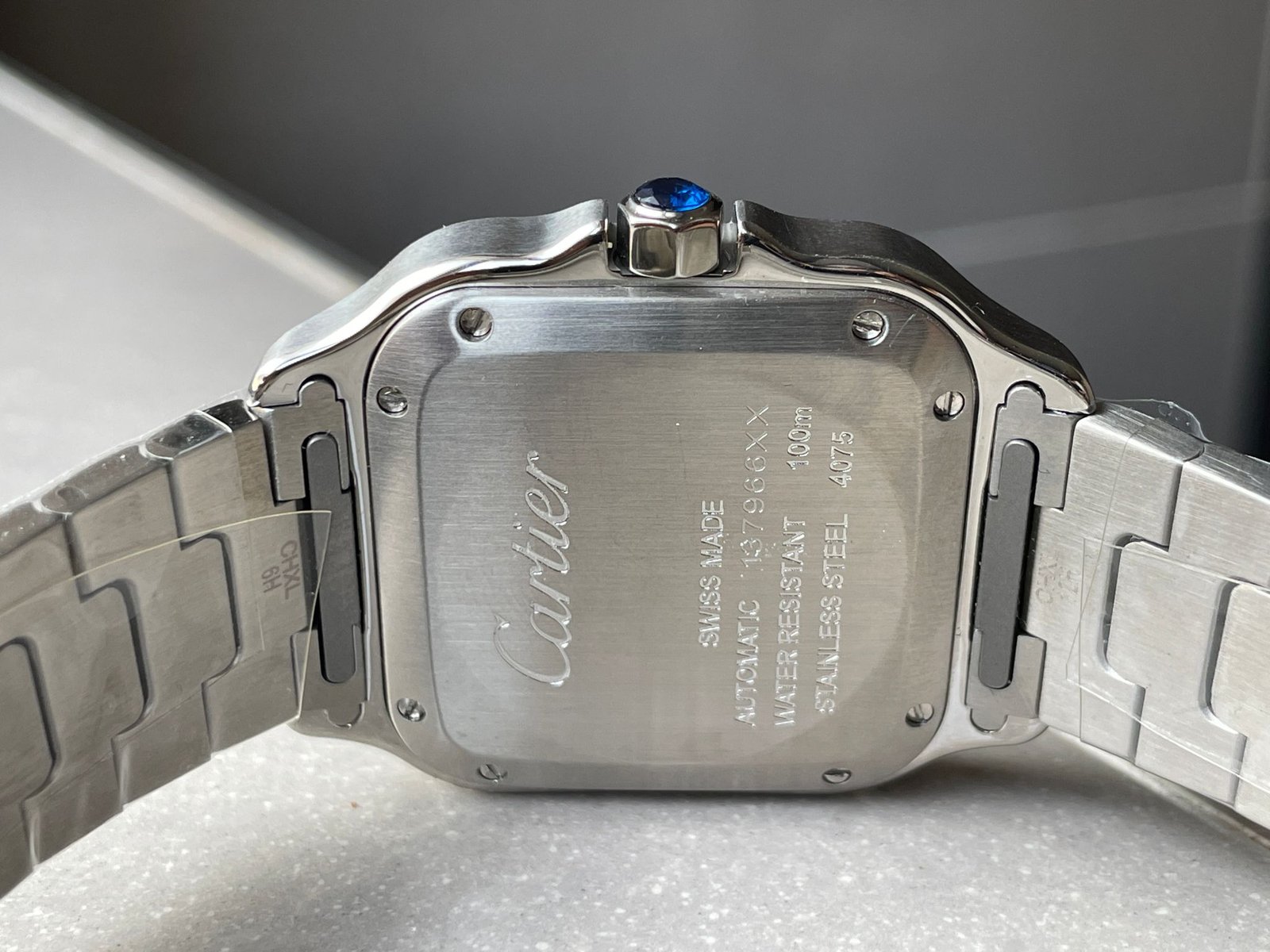 Santos 35mm 2018 SS/YG RXW 1:1 Best Edition White Dial on SS/YG SmartLinks Bracelet MIYOTA 9015 - Image 8