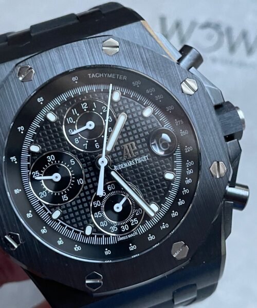 Royal Oak Offshore Chronograph CER Black Dial on Rubber Strap APF A3126 Mod - Image 5