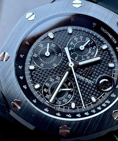 Royal Oak Offshore Chronograph CER Black Dial on Rubber Strap APF A3126 Mod - Image 4