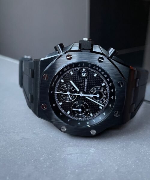 Royal Oak Offshore Chronograph CER Black Dial on Rubber Strap APF A3126 Mod - Image 7