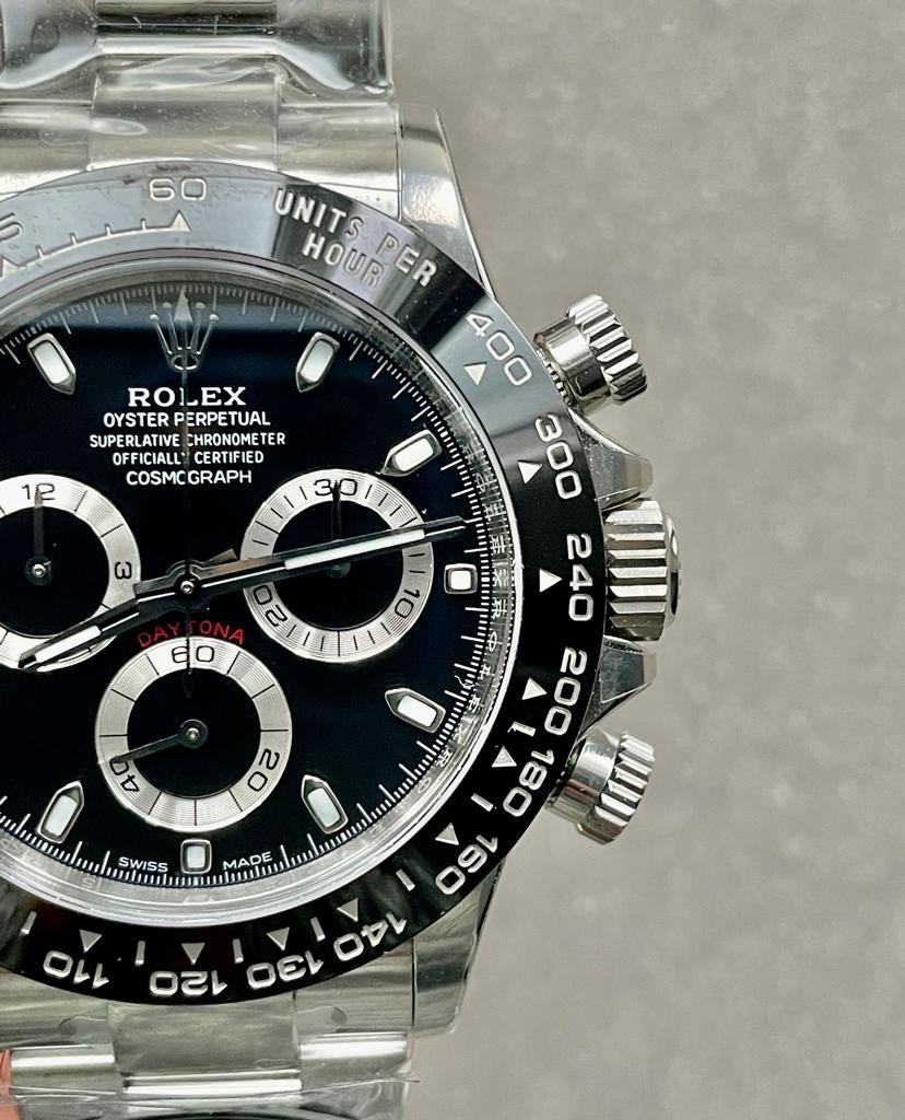 Daytona 116500 1:1 PANDA Best Edition CF 904L SS Case and Bracelet BLACK Dial CLEAN FACTORY - Image 10