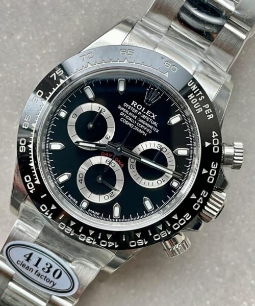 Daytona 116500 1:1 PANDA Best Edition CF 904L SS Case and Bracelet BLACK Dial CLEAN FACTORY - Image 8