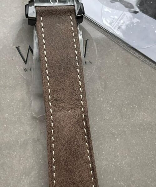 SPEEDMASTER "DARK SIDE OF THE MOON" REAL CERAMIC OMF 1:1 BEST EDITION VINTAGE BLACK ON BROWN LEATHER STRAP A9300 V2 - Image 6