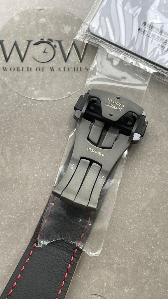 SPEEDMASTER "DARK SIDE OF THE MOON" REAL CERAMIC OMF 1:1 BEST EDITION VINTAGE BLACK ON BROWN LEATHER STRAP A9300 V2 - Image 5