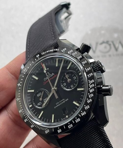 SPEEDMASTER "DARK SIDE OF THE MOON" REAL CERAMIC OMF 1:1 BEST EDITION BLACK BLACK ON NYLON STRAP A9300 V2 - Image 4
