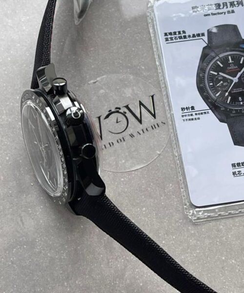 SPEEDMASTER "DARK SIDE OF THE MOON" REAL CERAMIC OMF 1:1 BEST EDITION BLACK BLACK ON NYLON STRAP A9300 V2 - Image 10