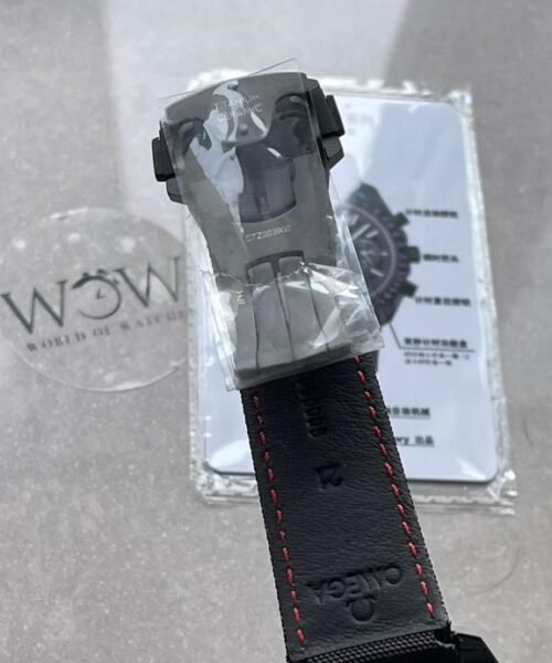 SPEEDMASTER "DARK SIDE OF THE MOON" REAL CERAMIC OMF 1:1 BEST EDITION BLACK BLACK ON NYLON STRAP A9300 V2 - Image 11