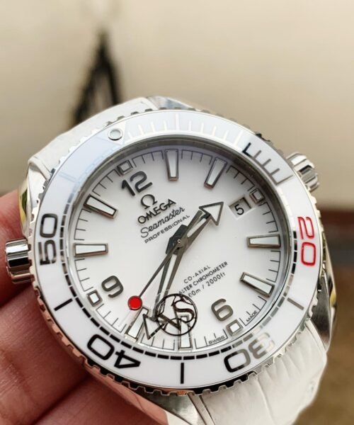 Planet Ocean SEAMASTER 39.5mm Olympic Games SS VSF 1:1 Best Edition White Dial on White Rubber Strap A8800 - Image 2