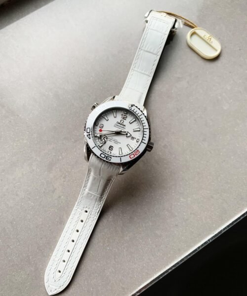 Planet Ocean SEAMASTER 39.5mm Olympic Games SS VSF 1:1 Best Edition White Dial on White Rubber Strap A8800 - Image 5