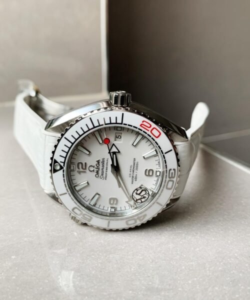 Planet Ocean SEAMASTER 39.5mm Olympic Games SS VSF 1:1 Best Edition White Dial on White Rubber Strap A8800 - Image 4