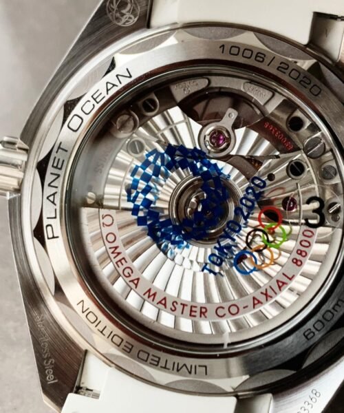 Planet Ocean SEAMASTER 39.5mm Olympic Games SS VSF 1:1 Best Edition White Dial on White Rubber Strap A8800 - Image 8
