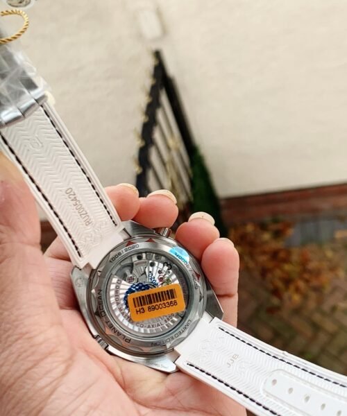 Planet Ocean SEAMASTER 39.5mm Olympic Games SS VSF 1:1 Best Edition White Dial on White Rubber Strap A8800 - Image 7