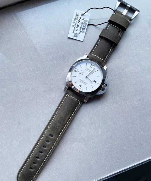 PAM 1314 VSF 1:1 Best Edition White Dial on Gray Asso Strap P.9010 - Image 5