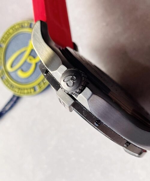 Avenger GMT SS GF 1:1 Best Edition Black Dial Stick Markers on RED rubber Strap A2836 V2 limited edition - Image 7