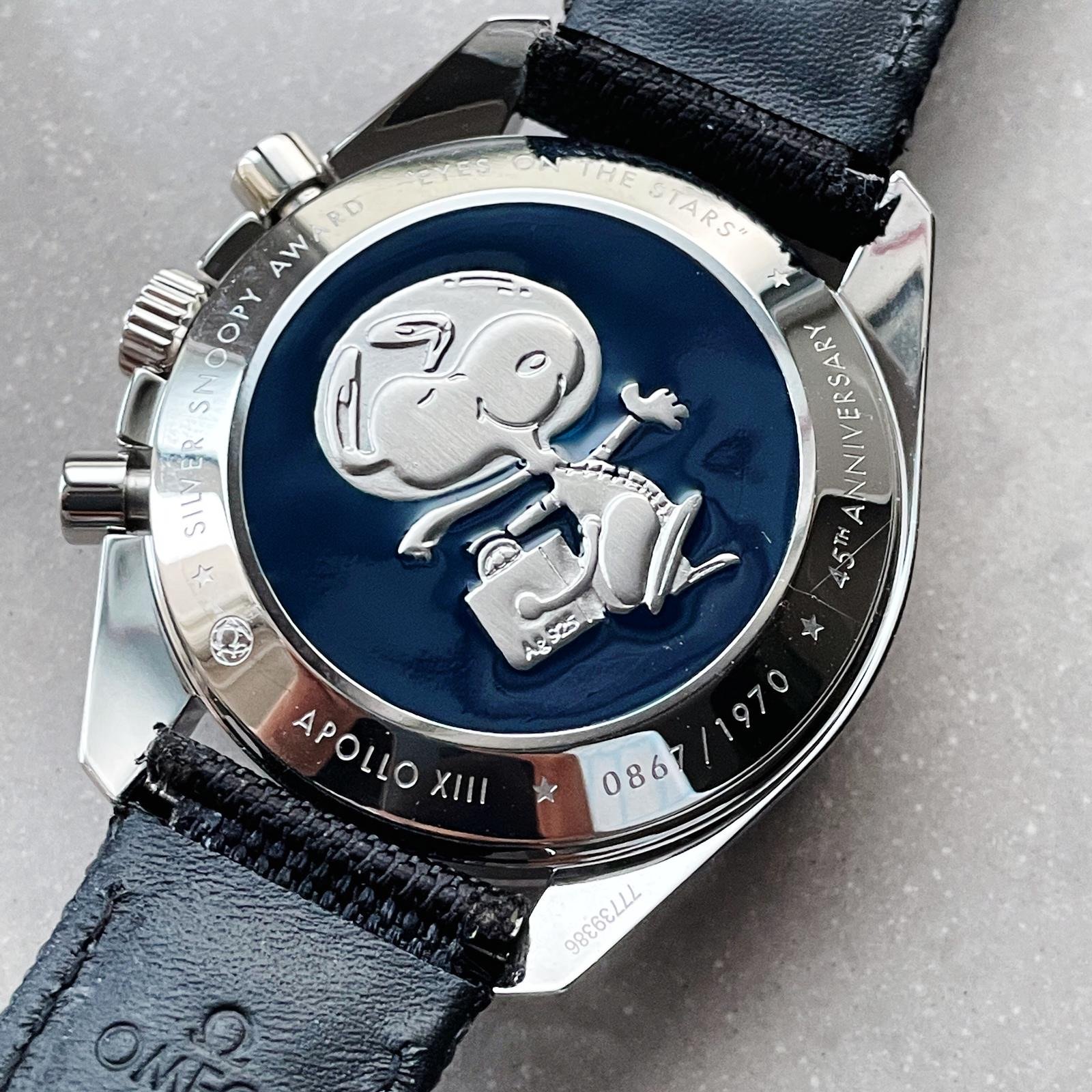 Speedmaster SS Snoopy Sapphire Crystal White Dial on Black Nylon Strap Manual Winding Chrono Movement - Image 6