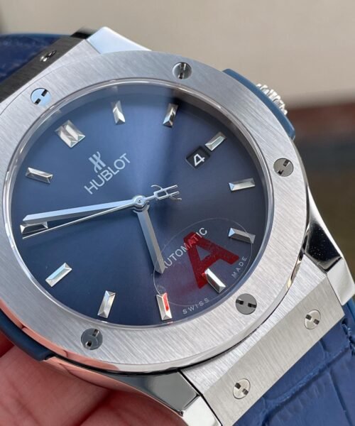 Classic Fusion 45mm SS HBF 1:1 Best Edition Blue Dial on Blue Gummy Strap A2892 - Image 2