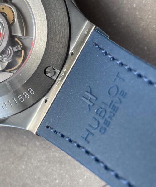 Classic Fusion 45mm SS HBF 1:1 Best Edition Blue Dial on Blue Gummy Strap A2892 - Image 9