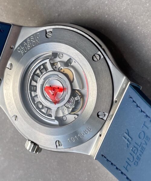 Classic Fusion 45mm SS HBF 1:1 Best Edition Blue Dial on Blue Gummy Strap A2892 - Image 5