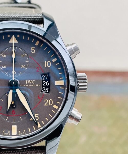 PILOT IW389001 ZF 1:1 BEST EDITION CERAMIC CASE GREEN DIAL ON GREEN NYLON STRAP A7750 - Image 3
