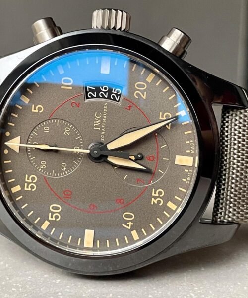 PILOT IW389001 ZF 1:1 BEST EDITION CERAMIC CASE GREEN DIAL ON GREEN NYLON STRAP A7750 - Image 2