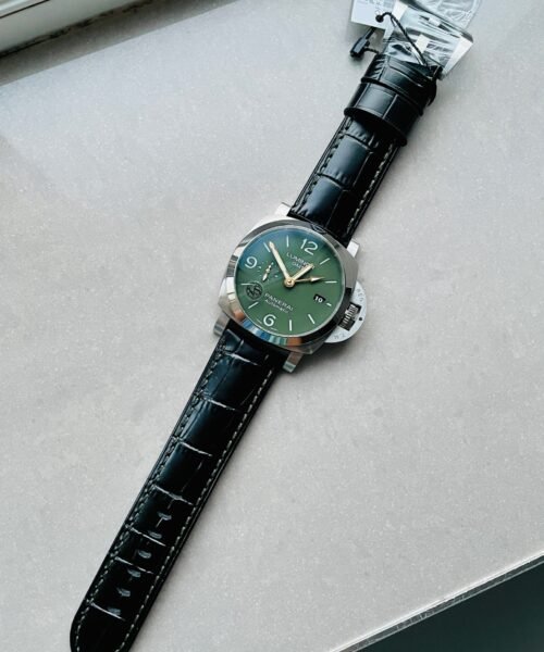 PAM1056 GMT VSF 1:1 MS DHONI Edition Green Dial on Black Leather Strap P.9011 - Image 6
