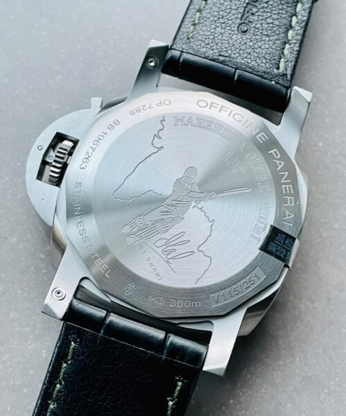 PAM1056 GMT VSF 1:1 MS DHONI Edition Green Dial on Black Leather Strap P.9011 - Image 10