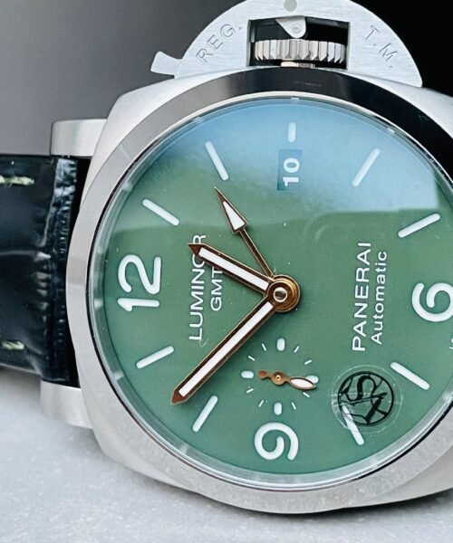 PAM1056 GMT VSF 1:1 MS DHONI Edition Green Dial on Black Leather Strap P.9011 - Image 8