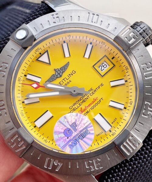 Avenger II Seawolf PVD GF 1:1 Best Edition Yellow Dial on Black Rubber Strap A2824 V2 - Image 2