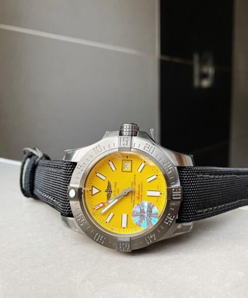 Avenger II Seawolf PVD GF 1:1 Best Edition Yellow Dial on Black Rubber Strap A2824 V2 - Image 7