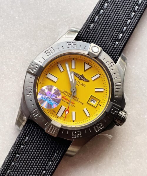 Avenger II Seawolf PVD GF 1:1 Best Edition Yellow Dial on Black Rubber Strap A2824 V2 - Image 5