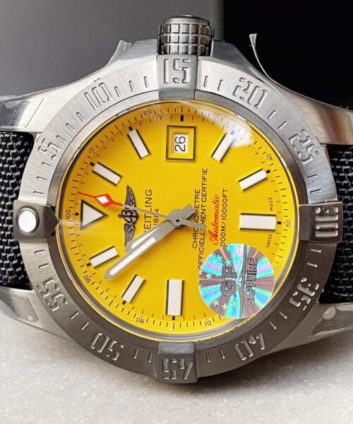 Avenger II Seawolf PVD GF 1:1 Best Edition Yellow Dial on Black Rubber Strap A2824 V2 - Image 6