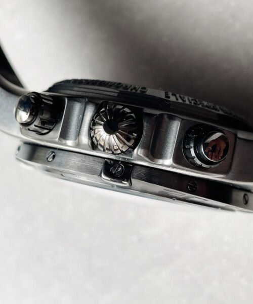 Chronomat 44mm Blacksteel GF 1:1 Special Edition Black Dial on Black Rubber Strap A7750 - Image 6