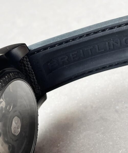 Chronomat 44mm Blacksteel GF 1:1 Special Edition Black Dial on Black Rubber Strap A7750 - Image 8