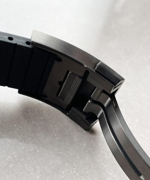 Chronomat 44mm Blacksteel GF 1:1 Special Edition Black Dial on Black Rubber Strap A7750 - Image 9