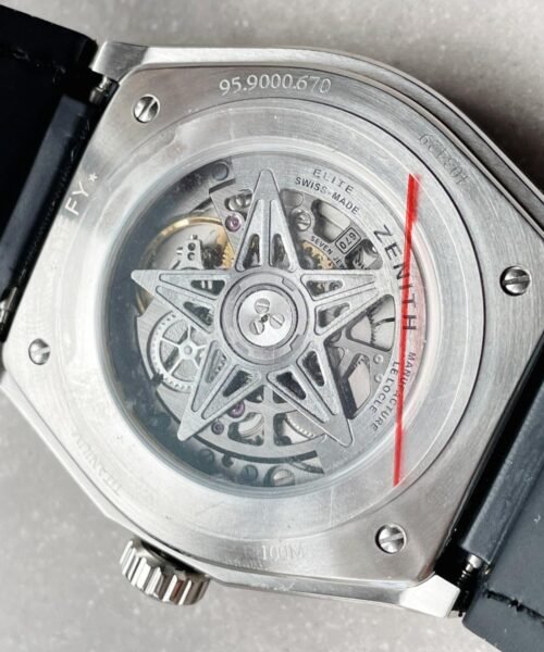 Defy Classic LF 1:1 Best Edition Skeleton Blue Dial on Blue Gummy Strap A2892 - Image 7